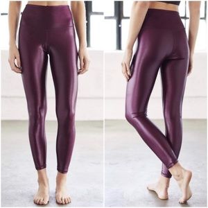DYI Maroon High Shine leggings!